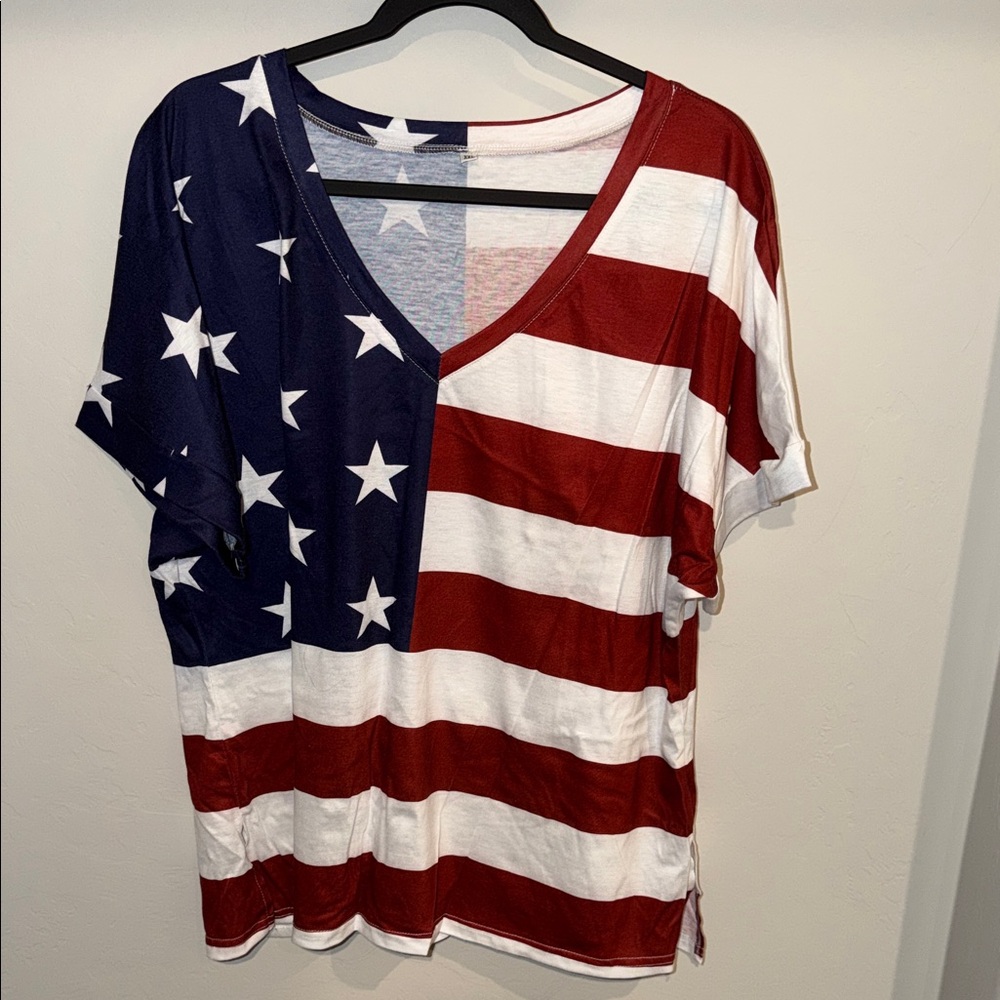 Patriotic Stars and Stripes Women's Top
